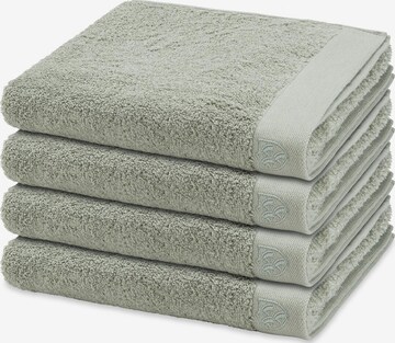 ROSS Towel 'Doubleface Stripes' in Green: front