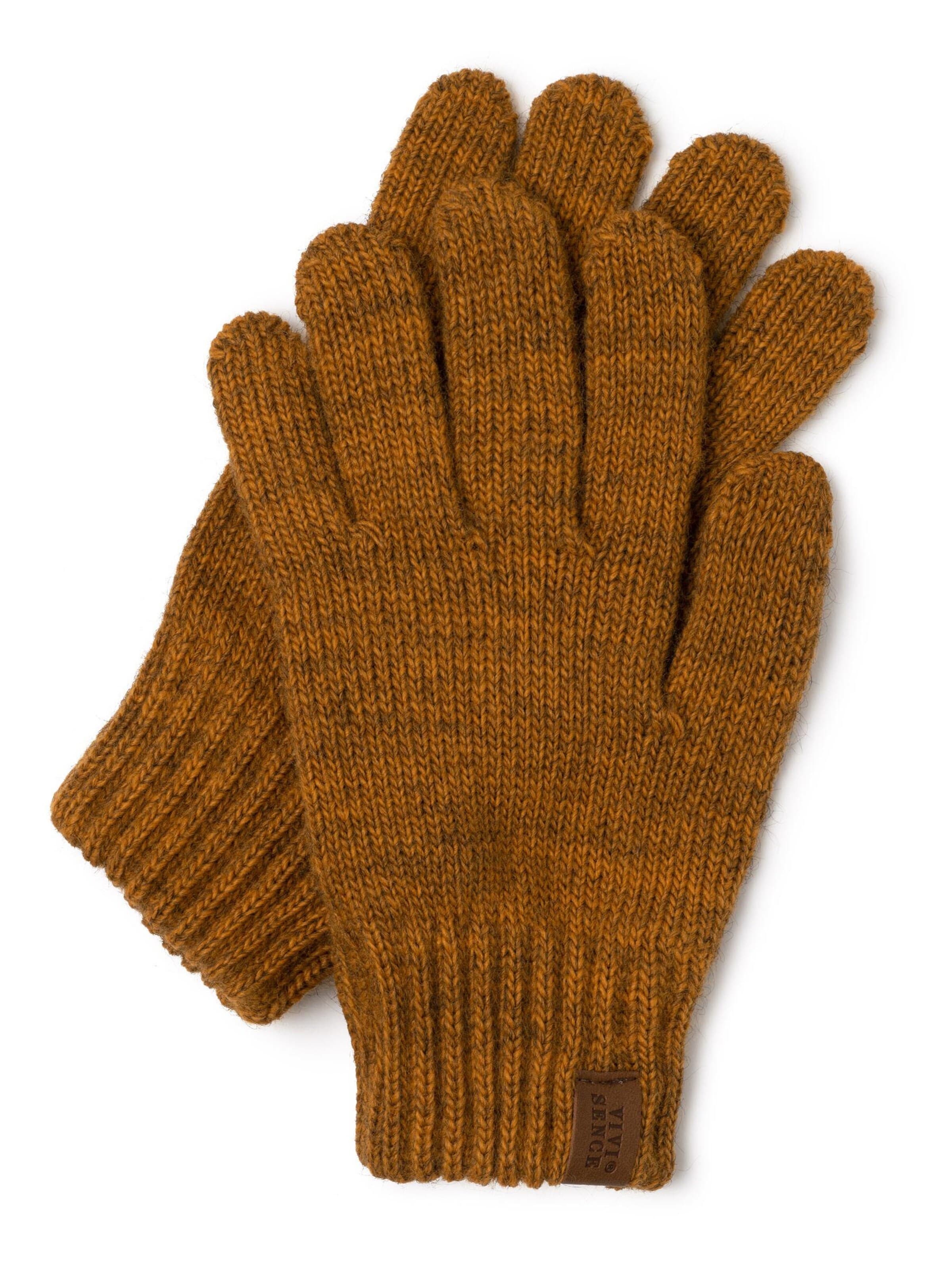 Vivisence Full finger gloves '7014R' in Yellow: front