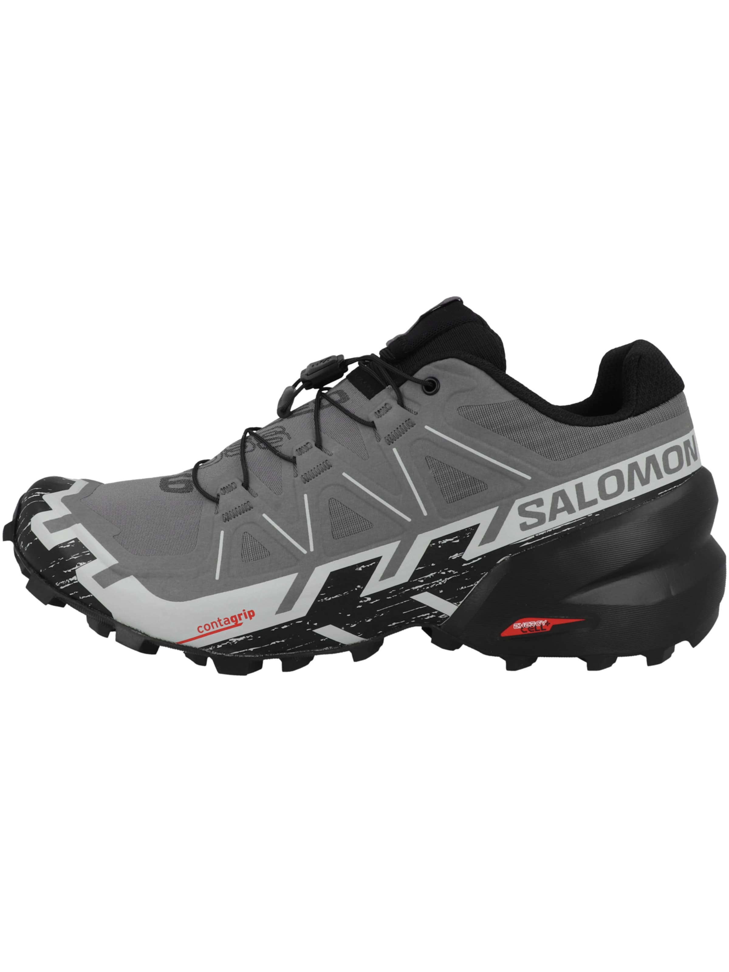 SALOMON Loopschoen 'Speedcross 6' in Grijs: voorkant