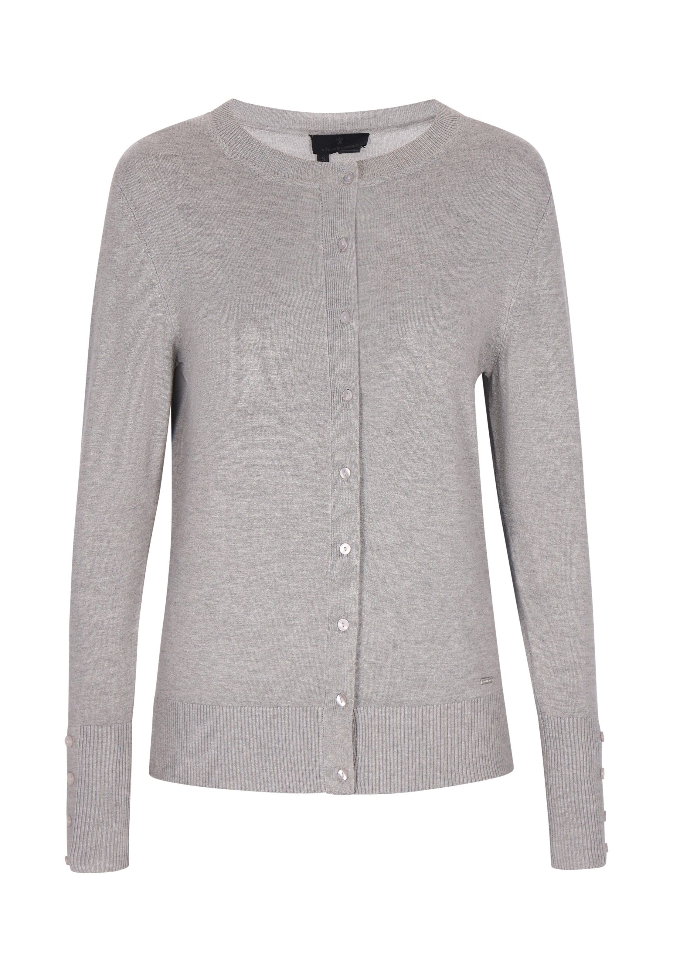 DreiMaster Klassik Strickjacke in Grau: Vorderseite