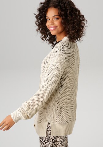 Aniston CASUAL Strickjacke in Beige