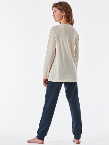 SCHIESSER - Pijama 'Natural Rhythm' en blanco