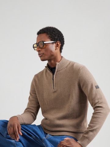 Bruun & Stengade - Pullover 'Stian' em castanho: frente