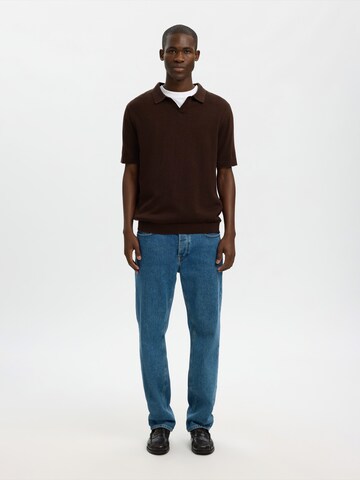 SELECTED Regular Fit Pullover 'SLHMATTIS' in Braun