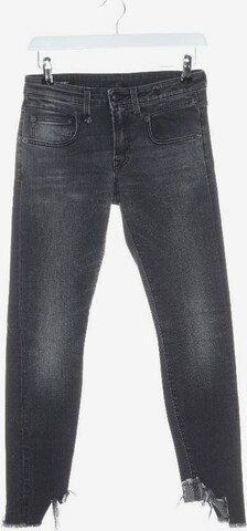 R13 Jeans in 24 in Black: front