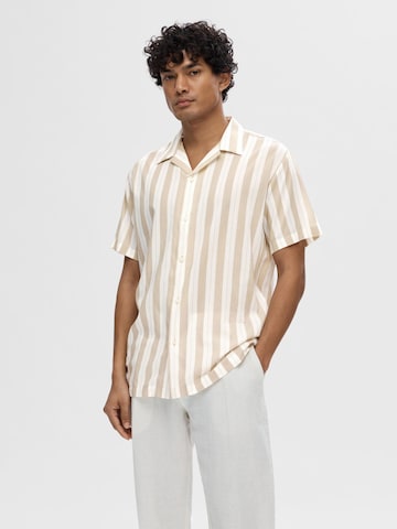 SELECTED HOMME Comfort fit Overhemd 'Cuban' in Grijs: voorkant
