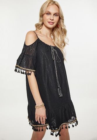 IZIA Beach Dress in Black: front