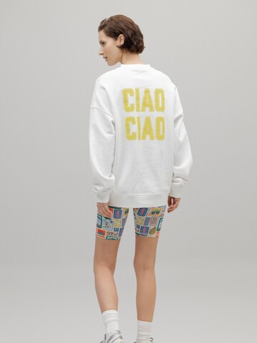 Felpa 'Sweater Ciao Ciao' di Hey Honey in bianco