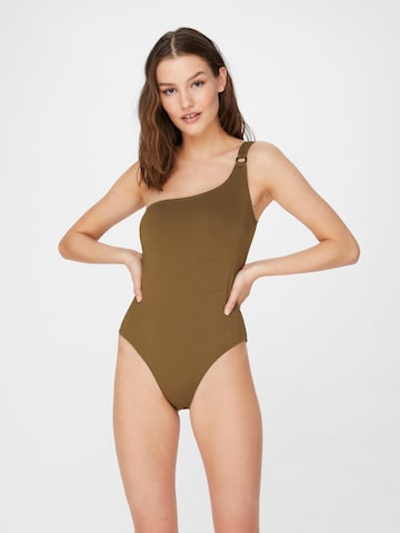 PIECES Swimsuit 'Groa' in Green: front