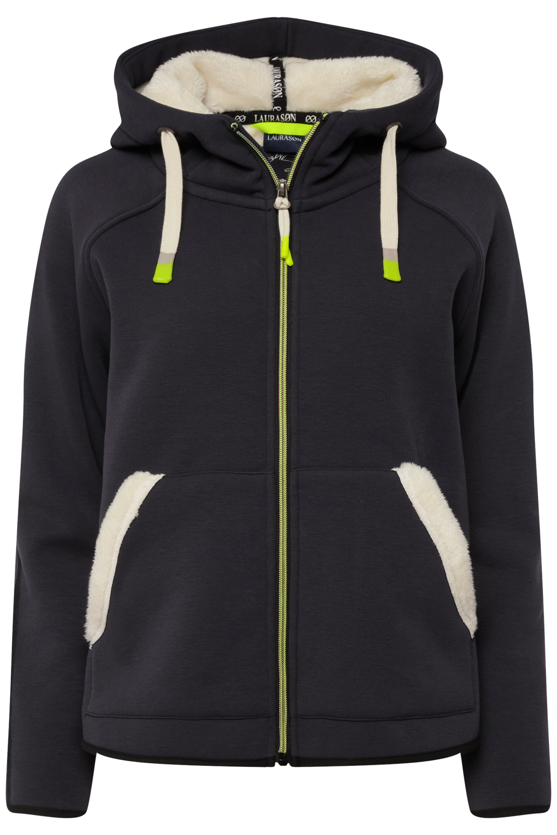 LAURASØN Sweatjacke in Grau: Vorderseite