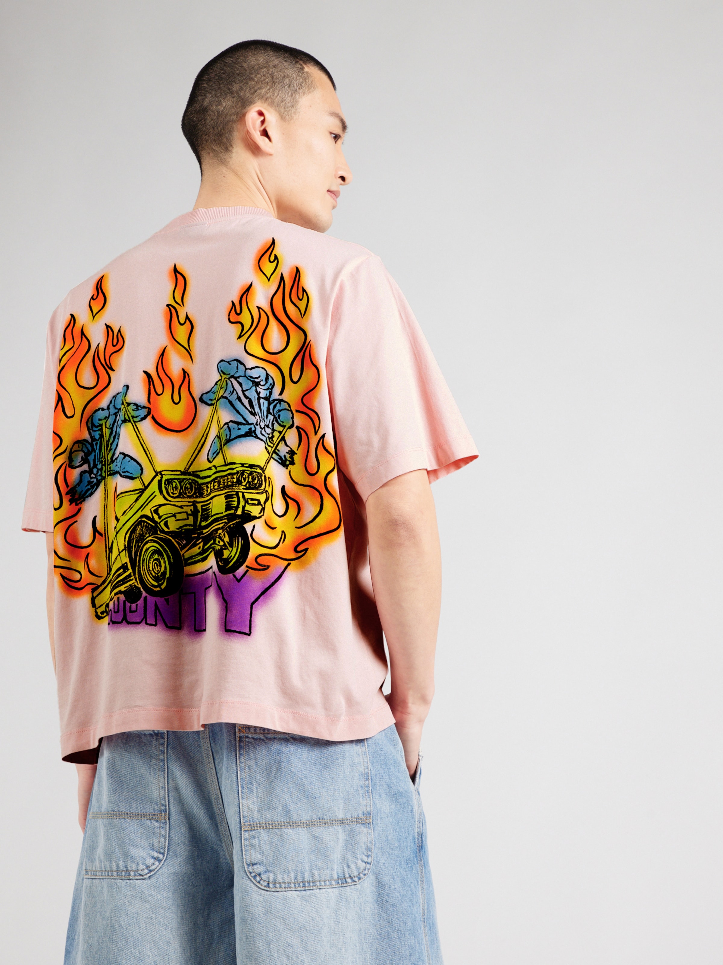 Marcelo Burlon Shirt 'COUNTY FLAME' in Rose | ABOUT YOU