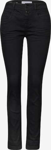STREET ONE Slimfit Jeans in Schwarz: Vorderseite