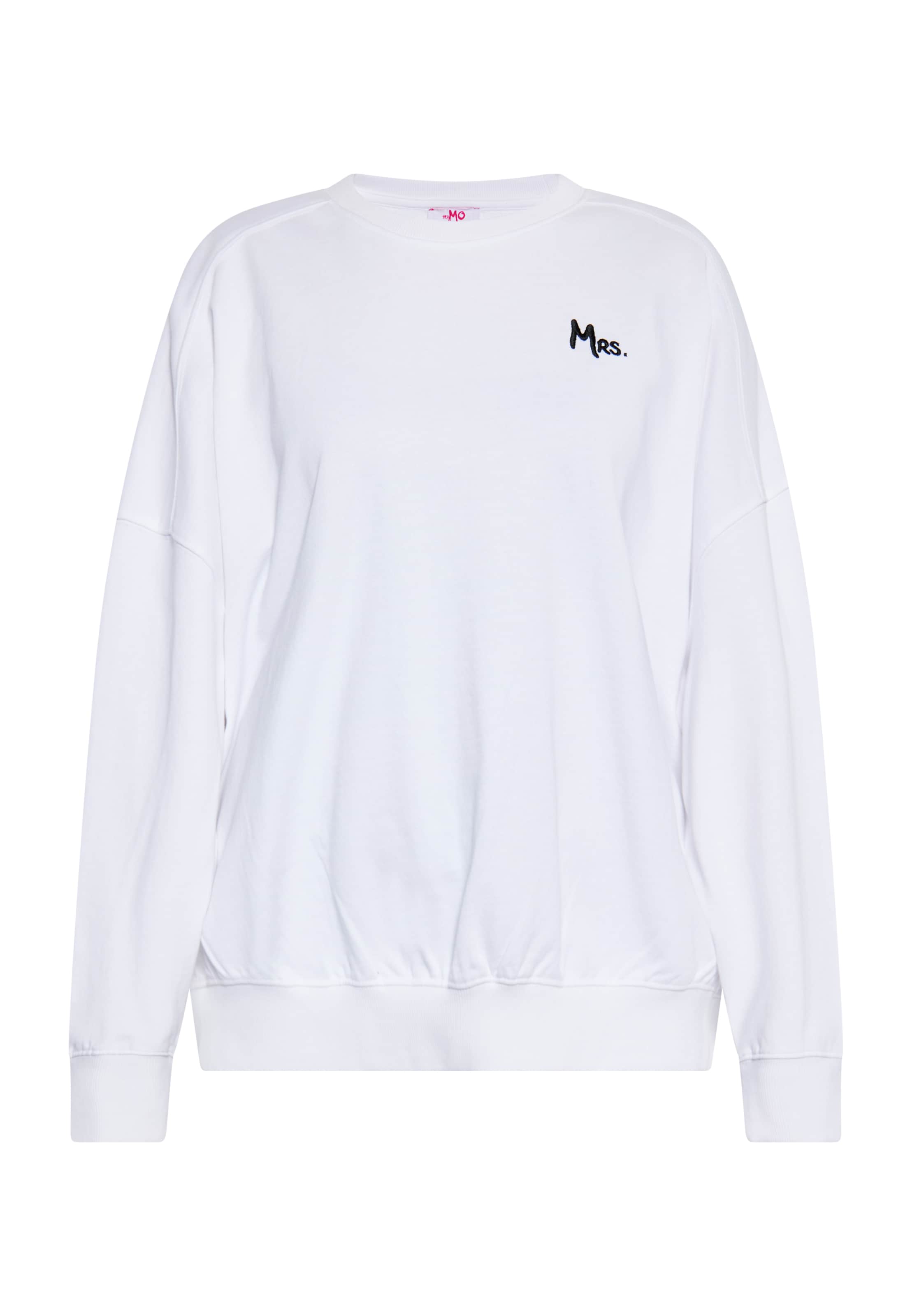 MYMO Μπλούζα φούτερ σε λευκό: μπροστά