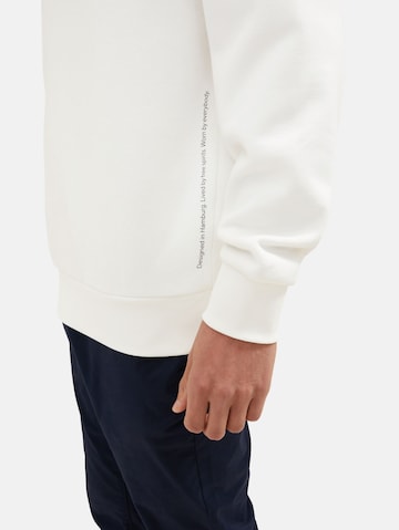 TOM TAILOR Sweatshirt in White