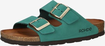 ROHDE Mules in Green: front