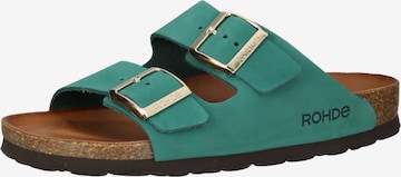 ROHDE Mules in Green: front