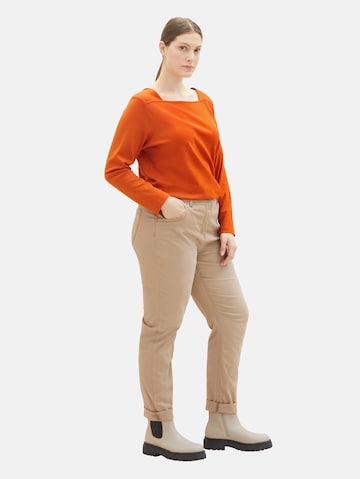 T-shirt Tom Tailor Women + en orange