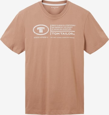 T-Shirt TOM TAILOR en beige : devant