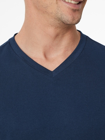 SCHIESSER Pyjama lang ' Casual Essentials ' in Blauw