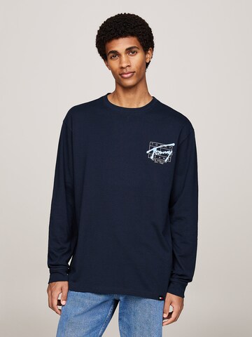 T-Shirt Tommy Jeans en bleu : devant