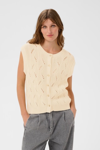 Gilet 'SLRava Nanna' SOAKED IN LUXURY en beige : devant