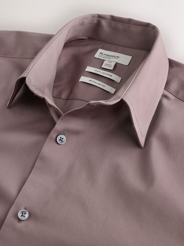 Next Regular fit Button Up Shirt 'N. Premium' in Purple