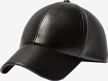 Cappello da baseball di Bershka in nero: frontale