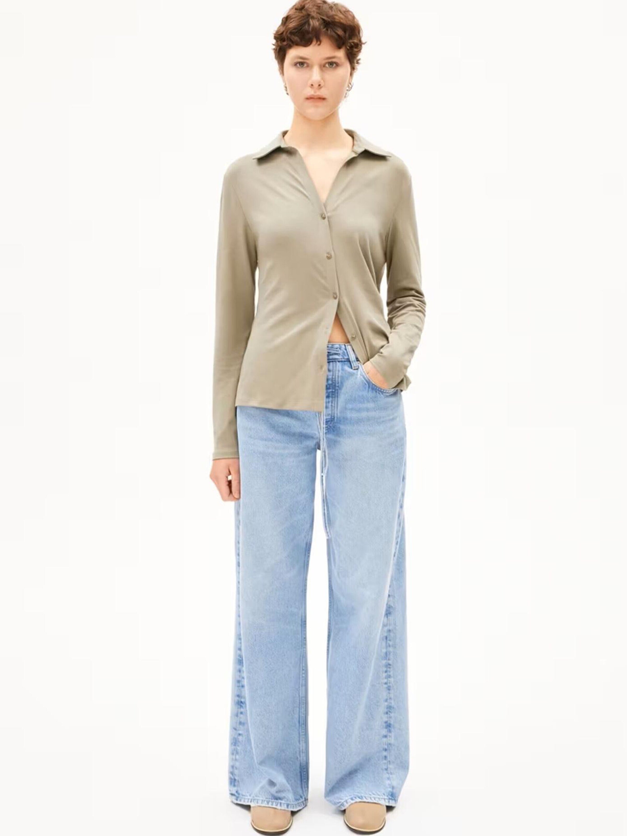 ARMEDANGELS Wide leg Τζιν 'ASTRAEAAS' σε μπλε