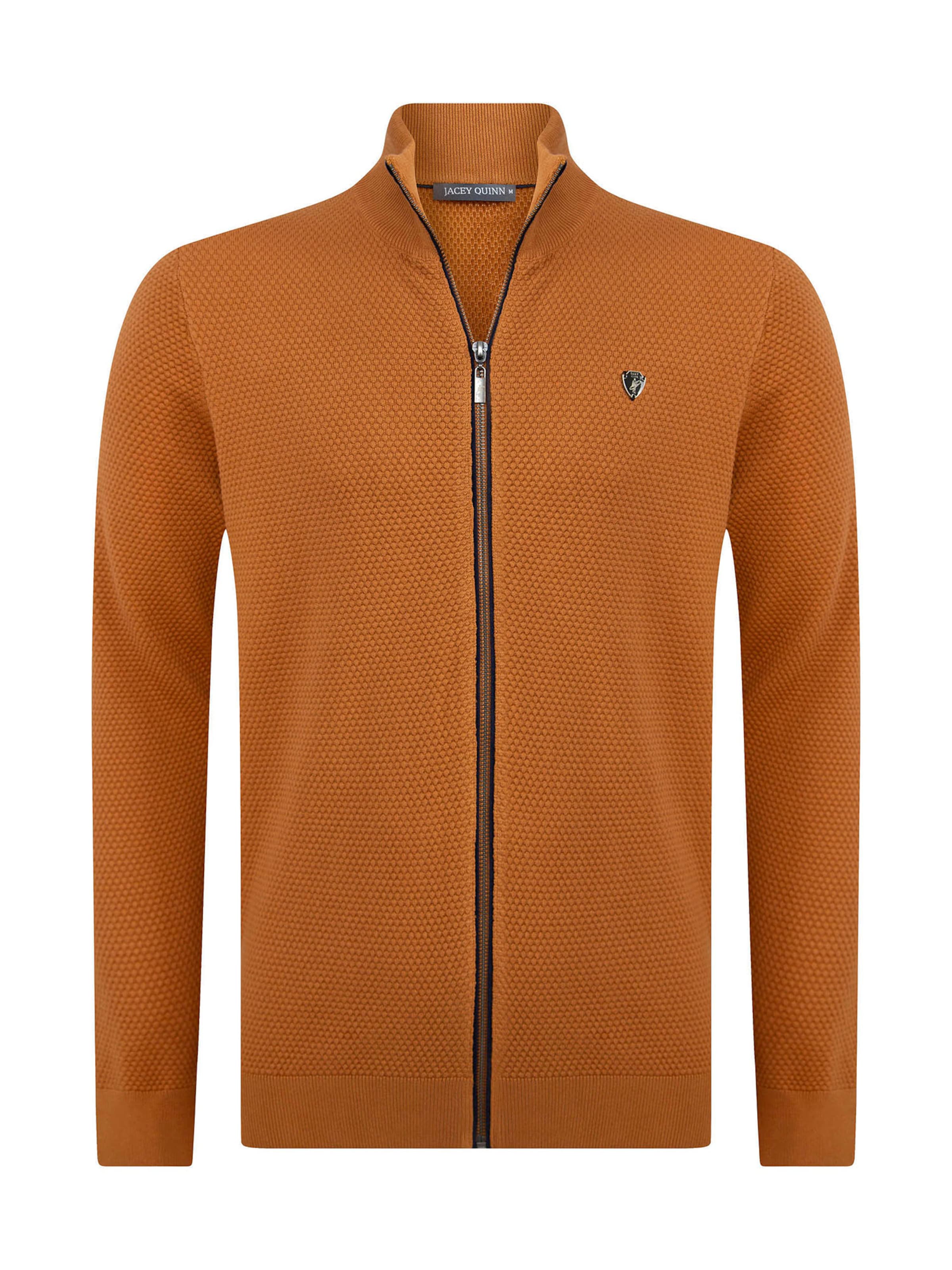 Jacey Quinn Плетена жилетка в кафяво: отпред