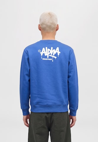 ALPHA INDUSTRIES Sweatshirt i blå: framsida