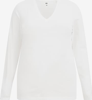 T-shirt WE Fashion en blanc : devant