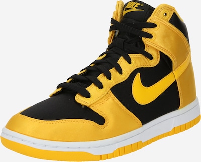 Nike Sportswear Baskets hautes 'Dunk' en jaune / noir, Vue avec produit