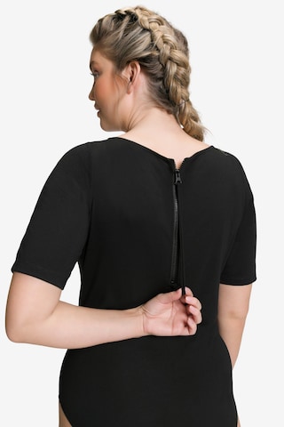 Ulla Popken Shirt Bodysuit in Black