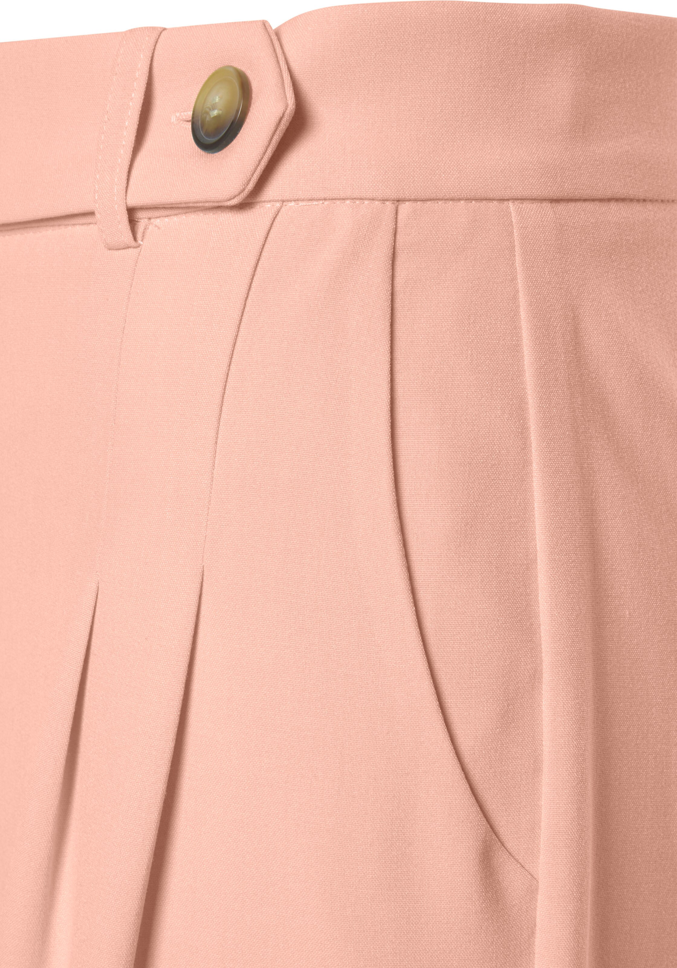 LASCANA Широкий Плиссированные брюки в Ярко-розовый