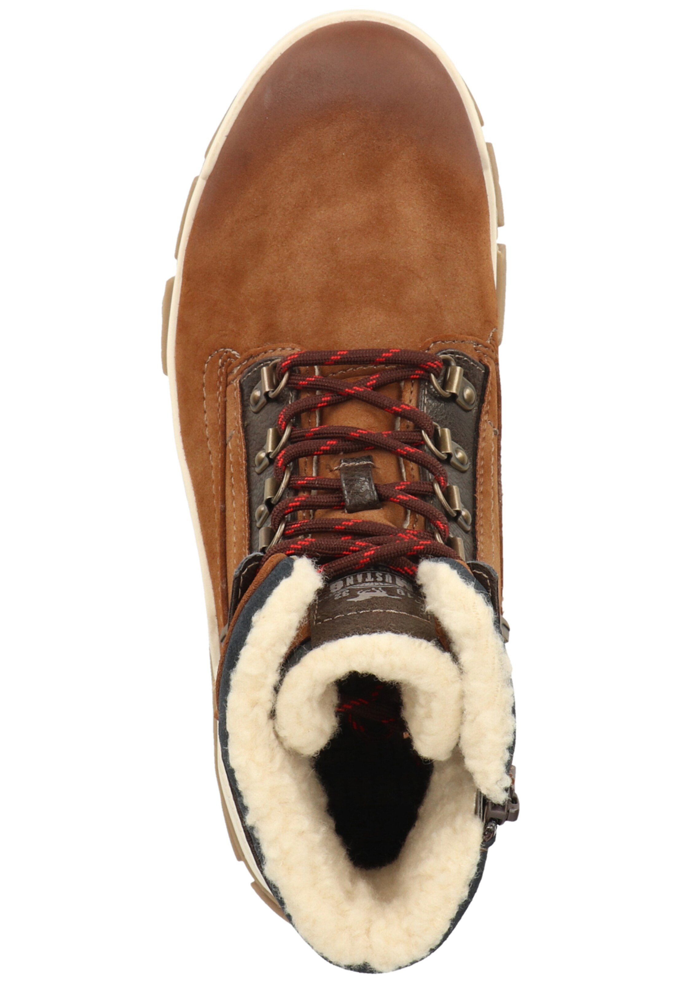 MUSTANG Šnurovacie čižmy - Hnedá