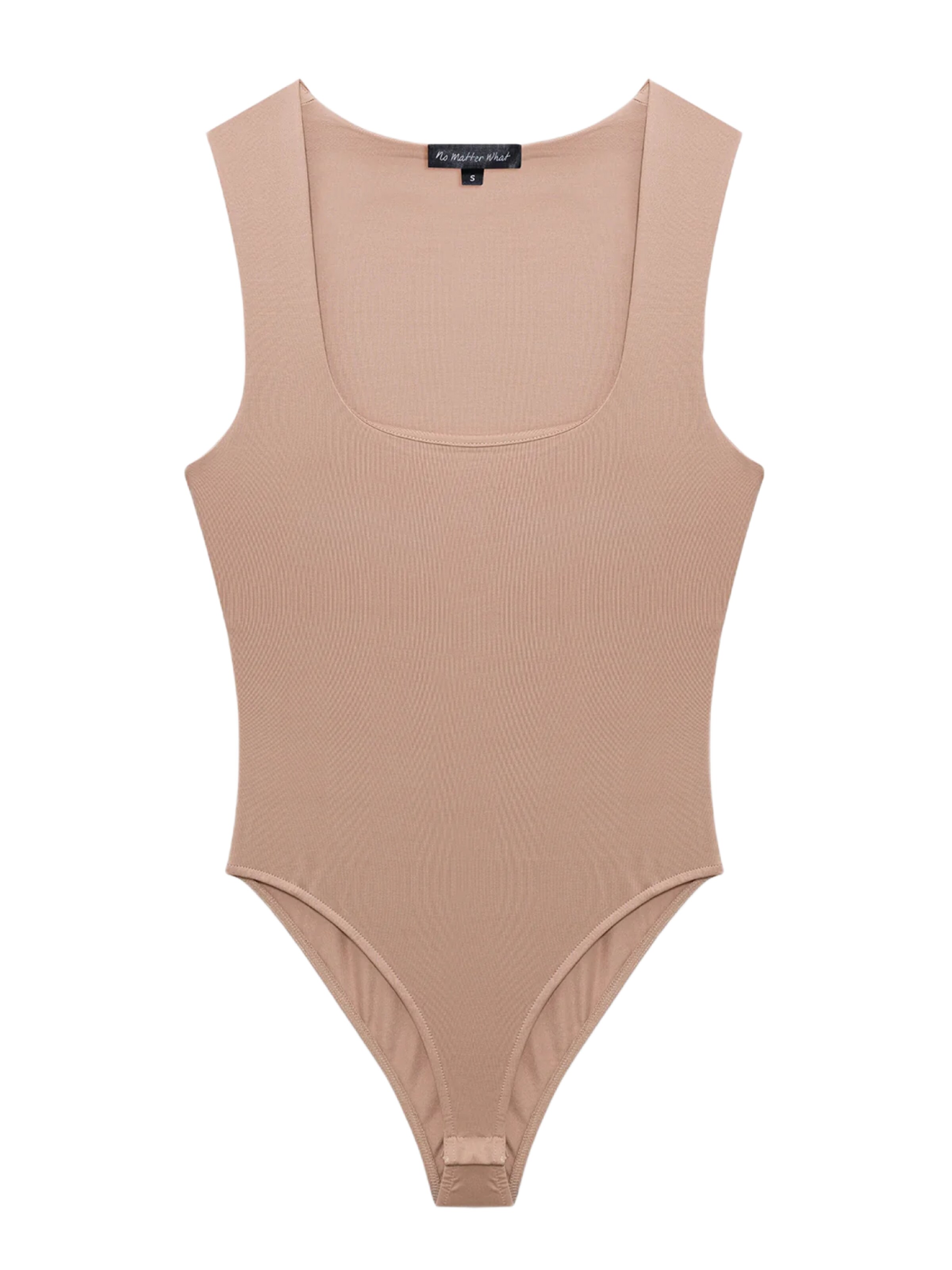 No Matter What Shirt bodysuit in Beige: front