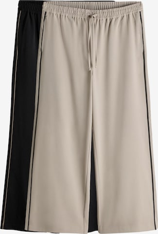 The SetWide Leg/ Široke nogavice Hlače - siva boja: prednji dio