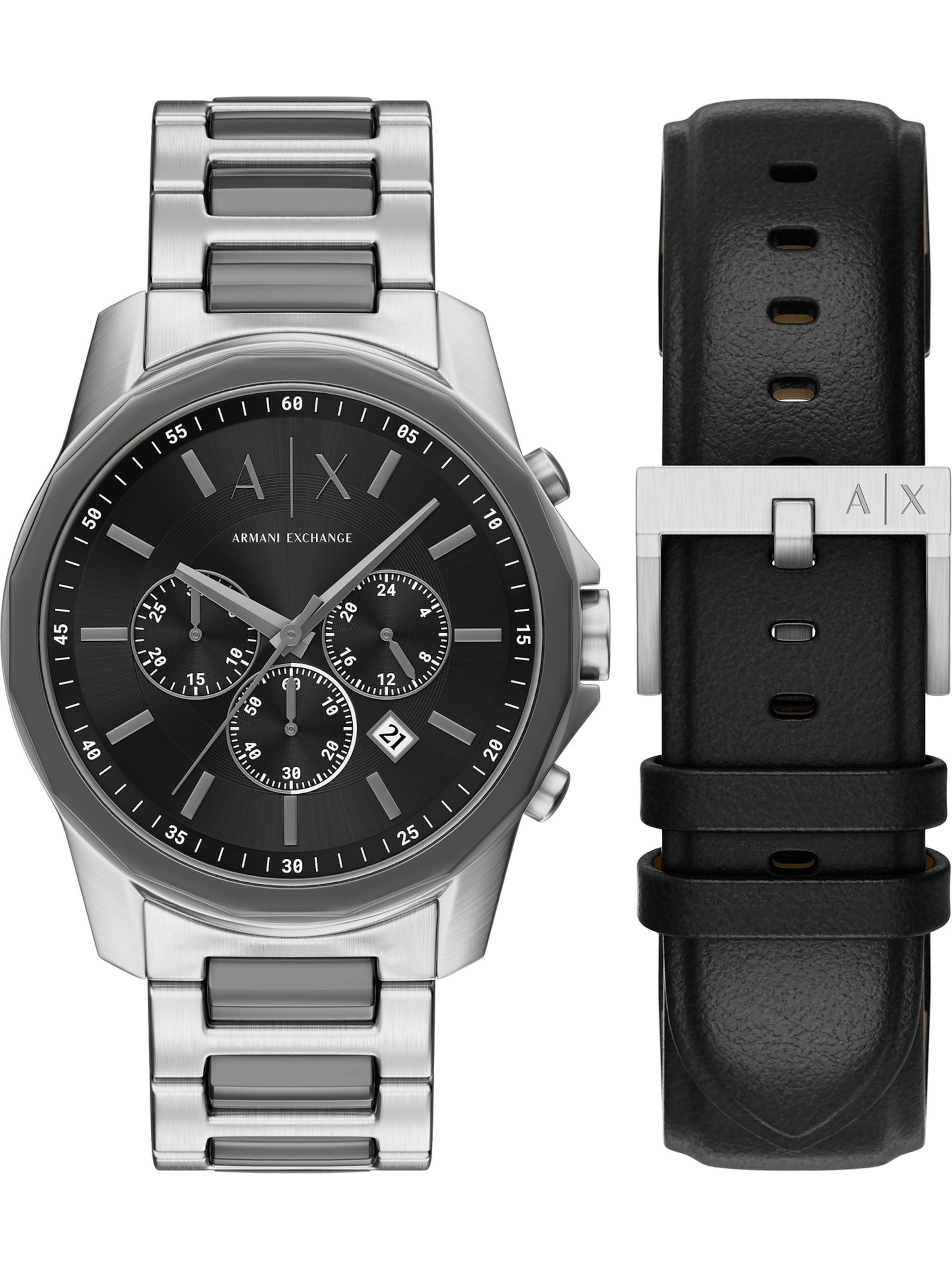 ARMANI EXCHANGE Uhr in Grau: Vorderseite