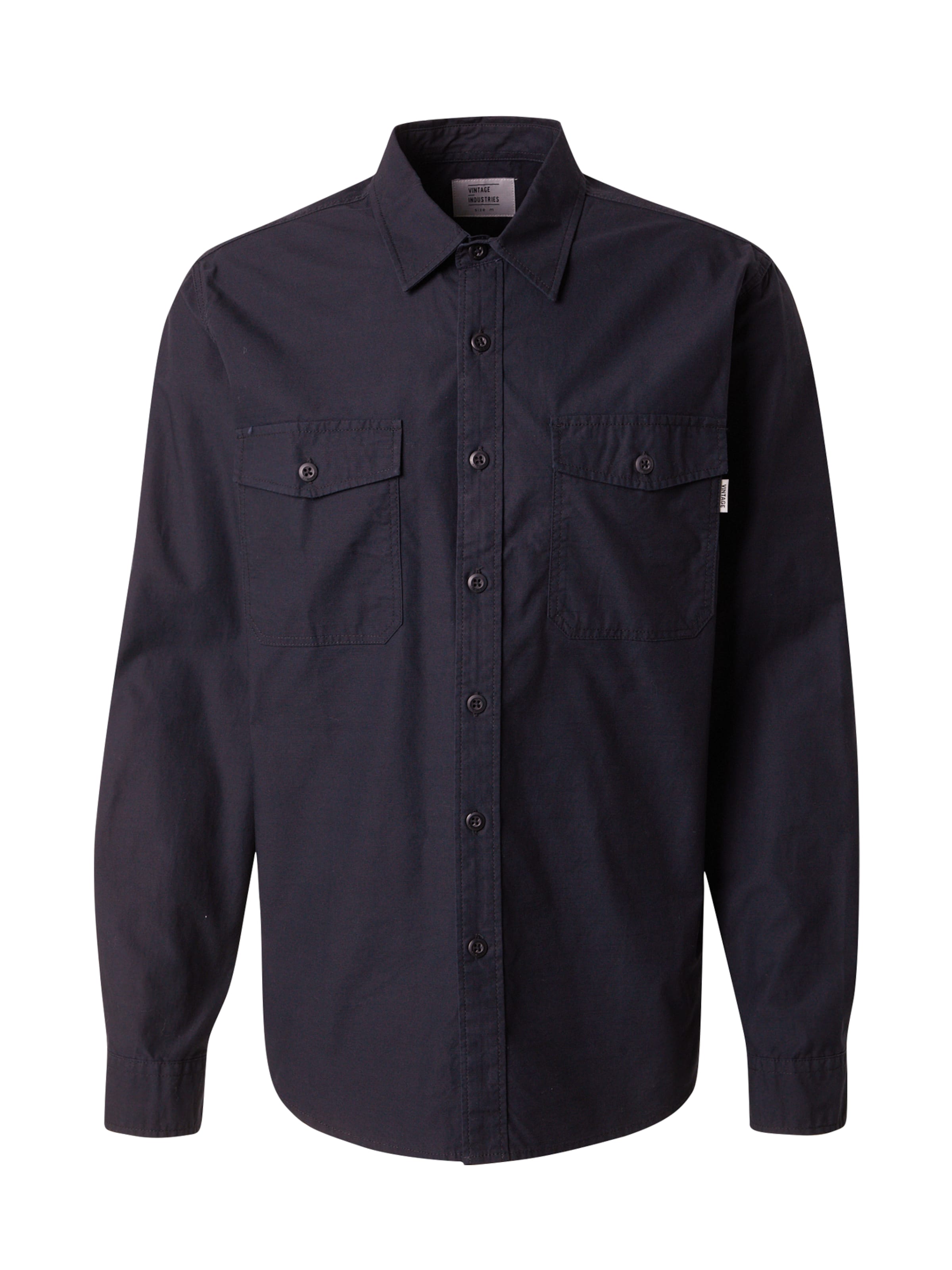 Vintage Industries Regular fit Button Up Shirt 'Boston' in Black: front