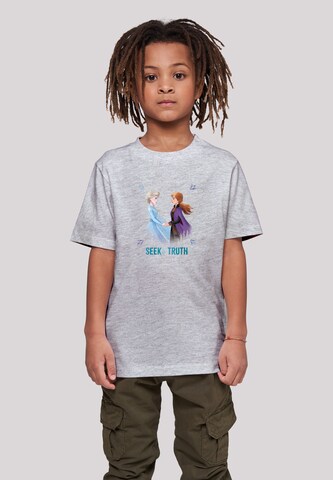 F4NT4STIC Shirt 'Disney Frozen 2 Elsa And Anna Seek The Truth' in Grey: front