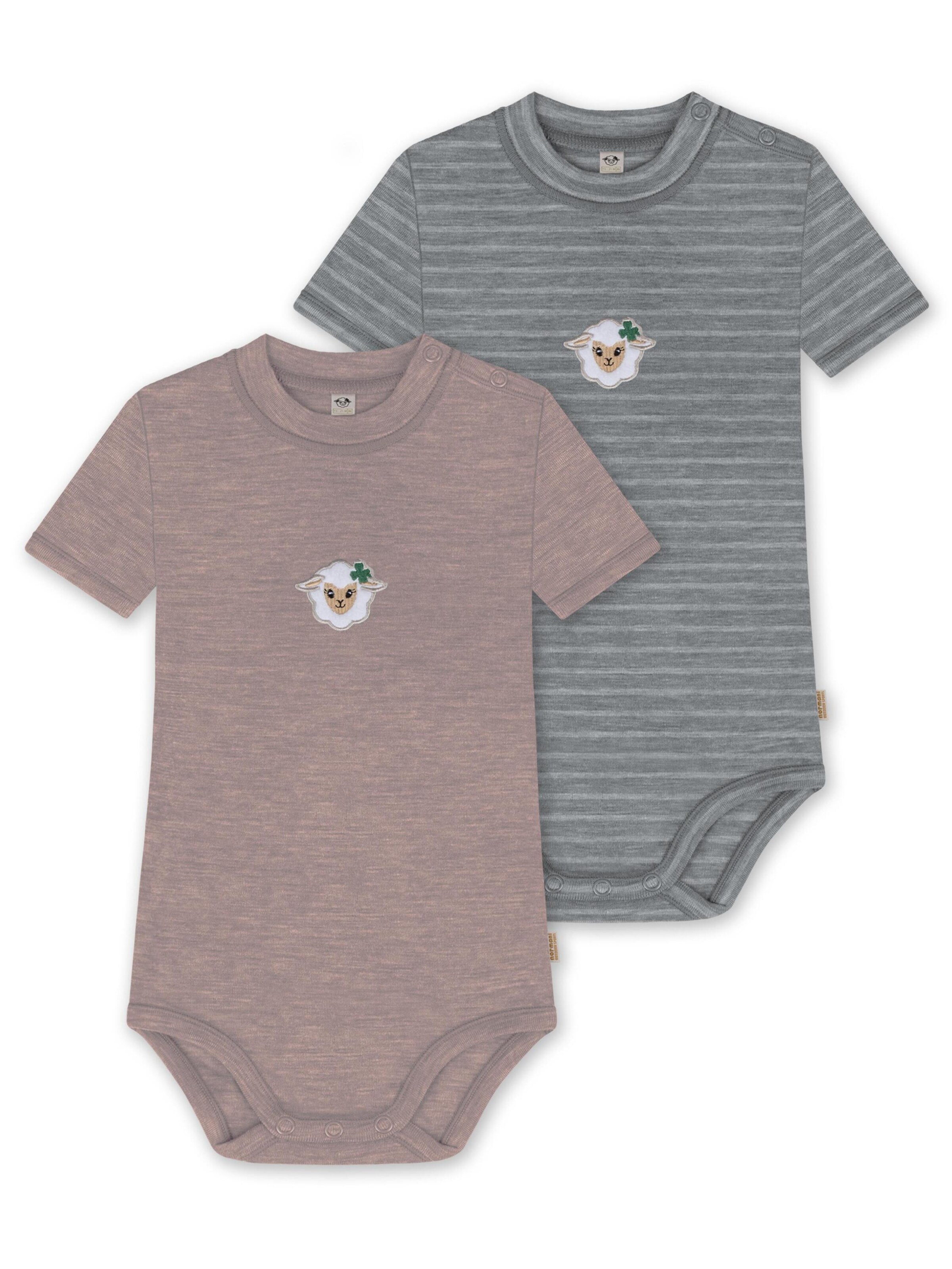 Barboteuse / body 'Tihoi' normani en gris : devant