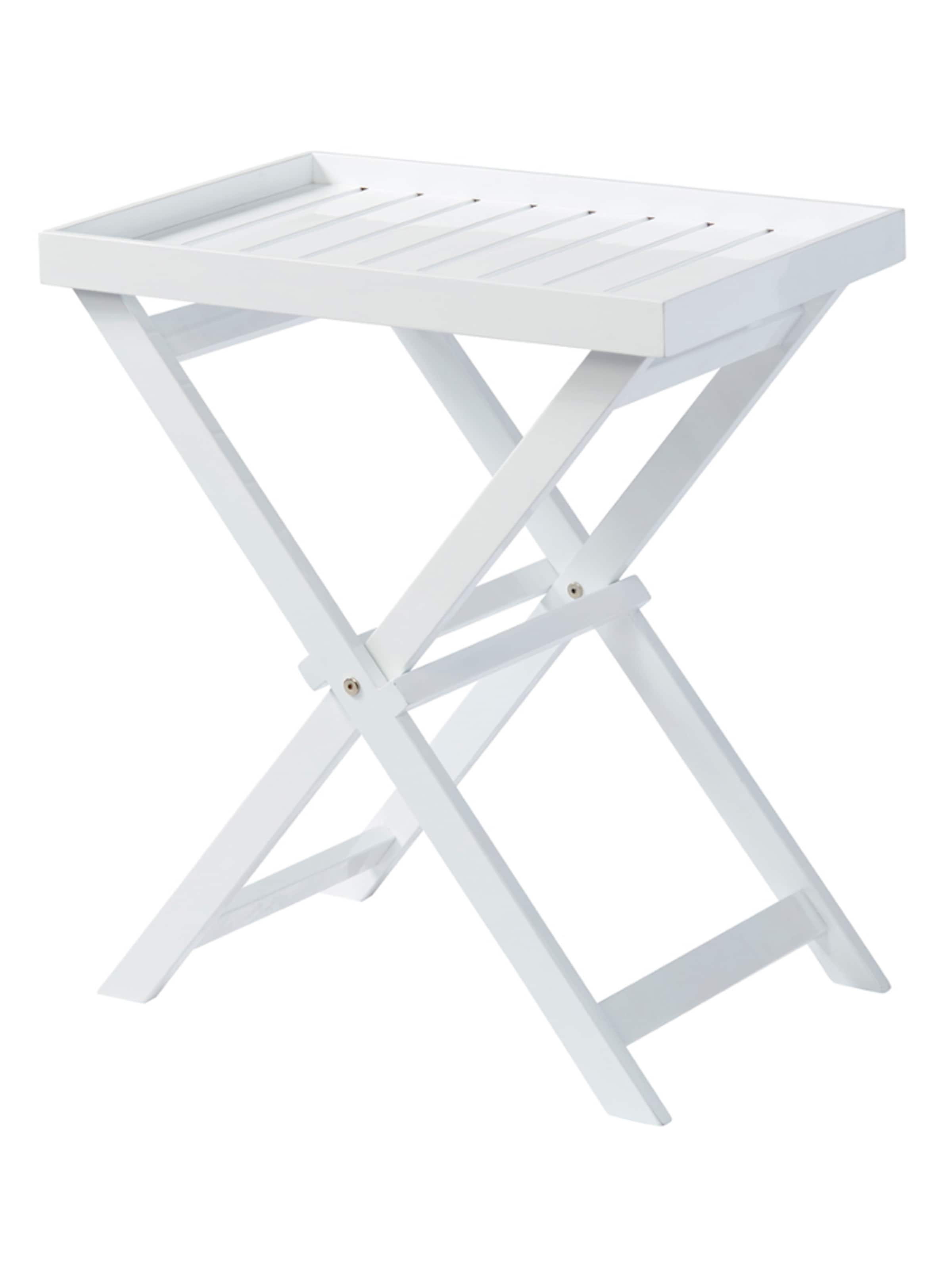 cinas Side Table in White: front