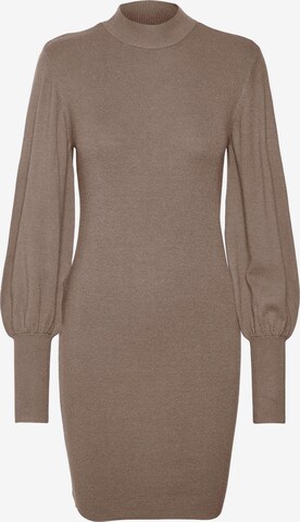 VERO MODA Knitted dress 'Holly' in Brown: front