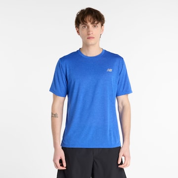 T-Shirt 'Athletics' new balance en bleu : devant