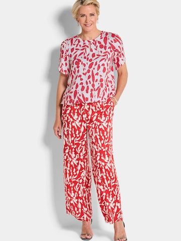 Goldner Blouse in Rood