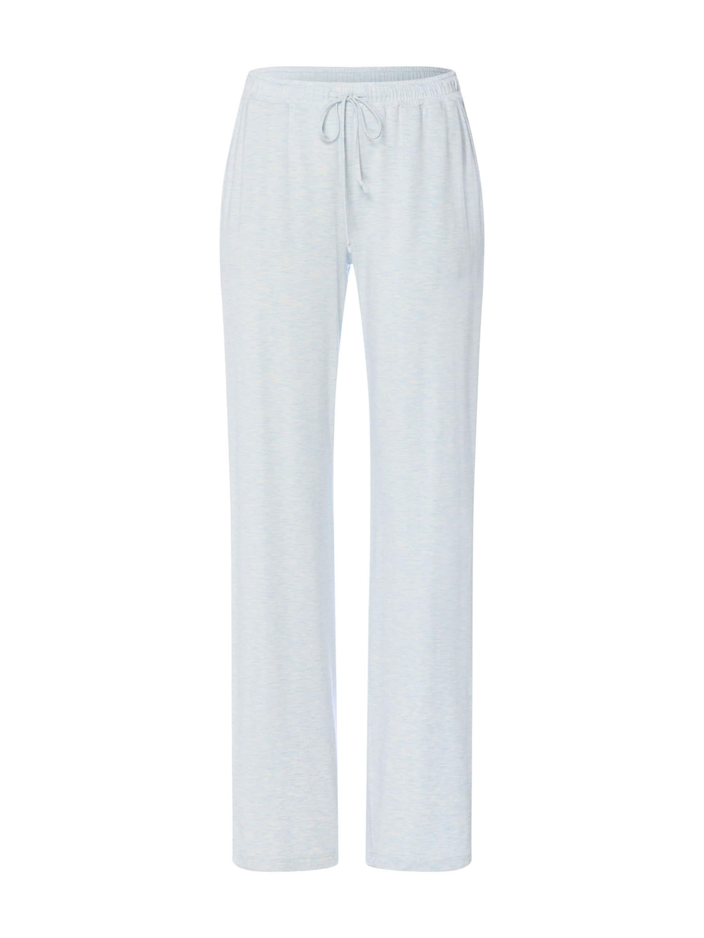 Hanro Pajama pants 'Natural Elegance' in Blue: front