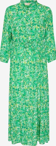 Cream Shirt Dress 'Alora' in Green: front