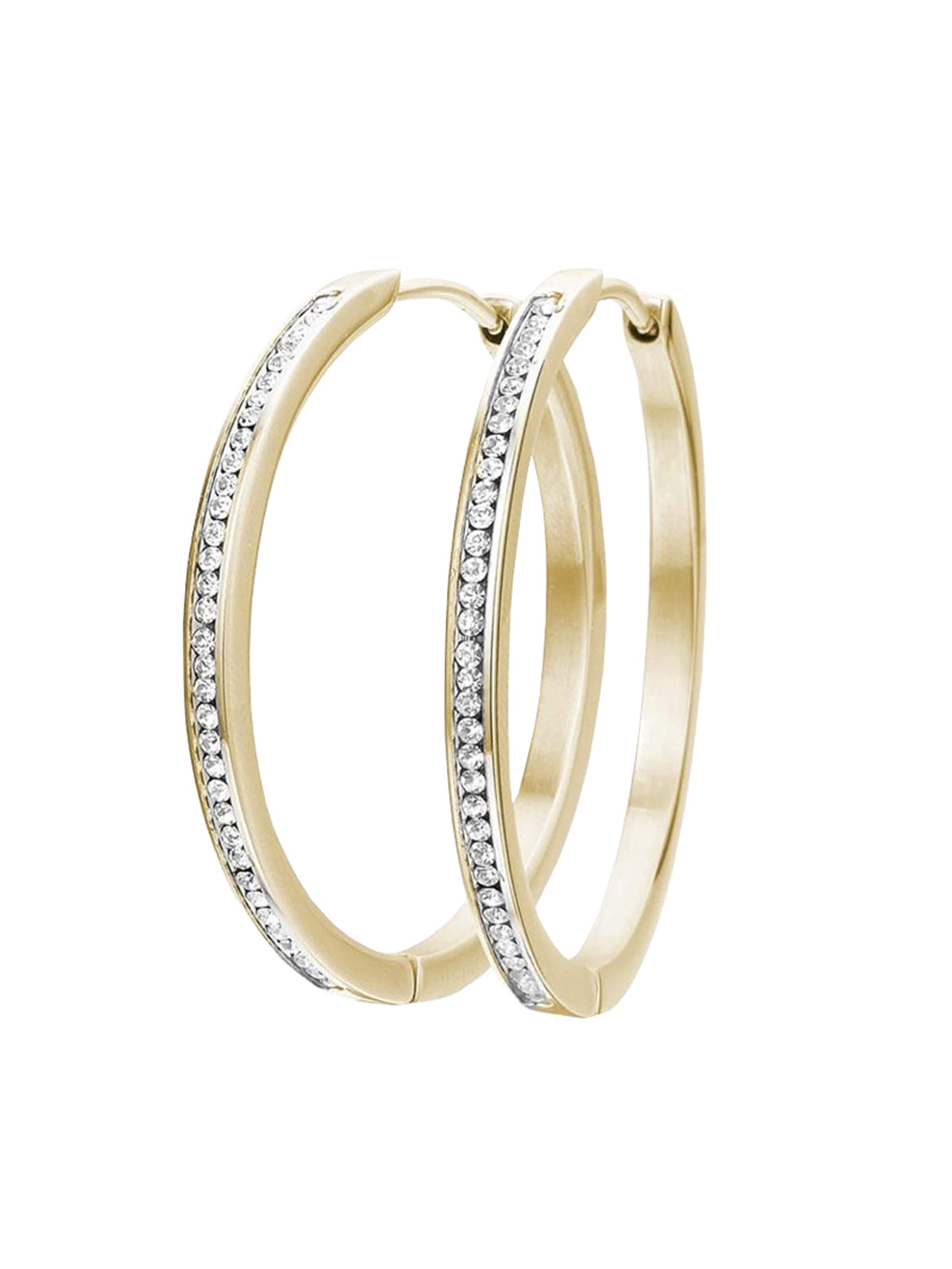 Lucardi Earrings in Gold: front