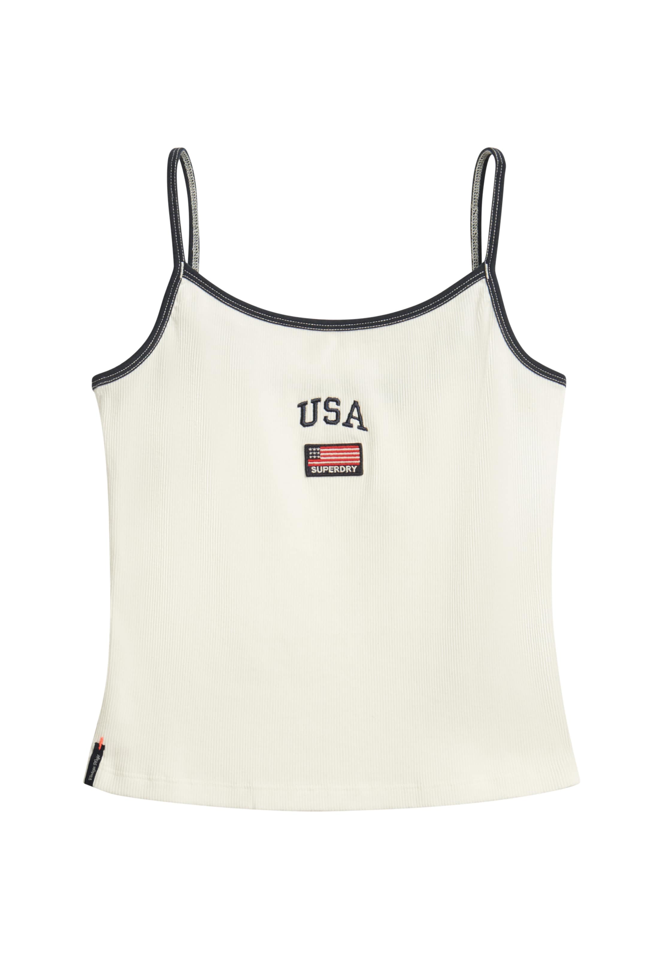 Haut Superdry & Co en blanc : devant