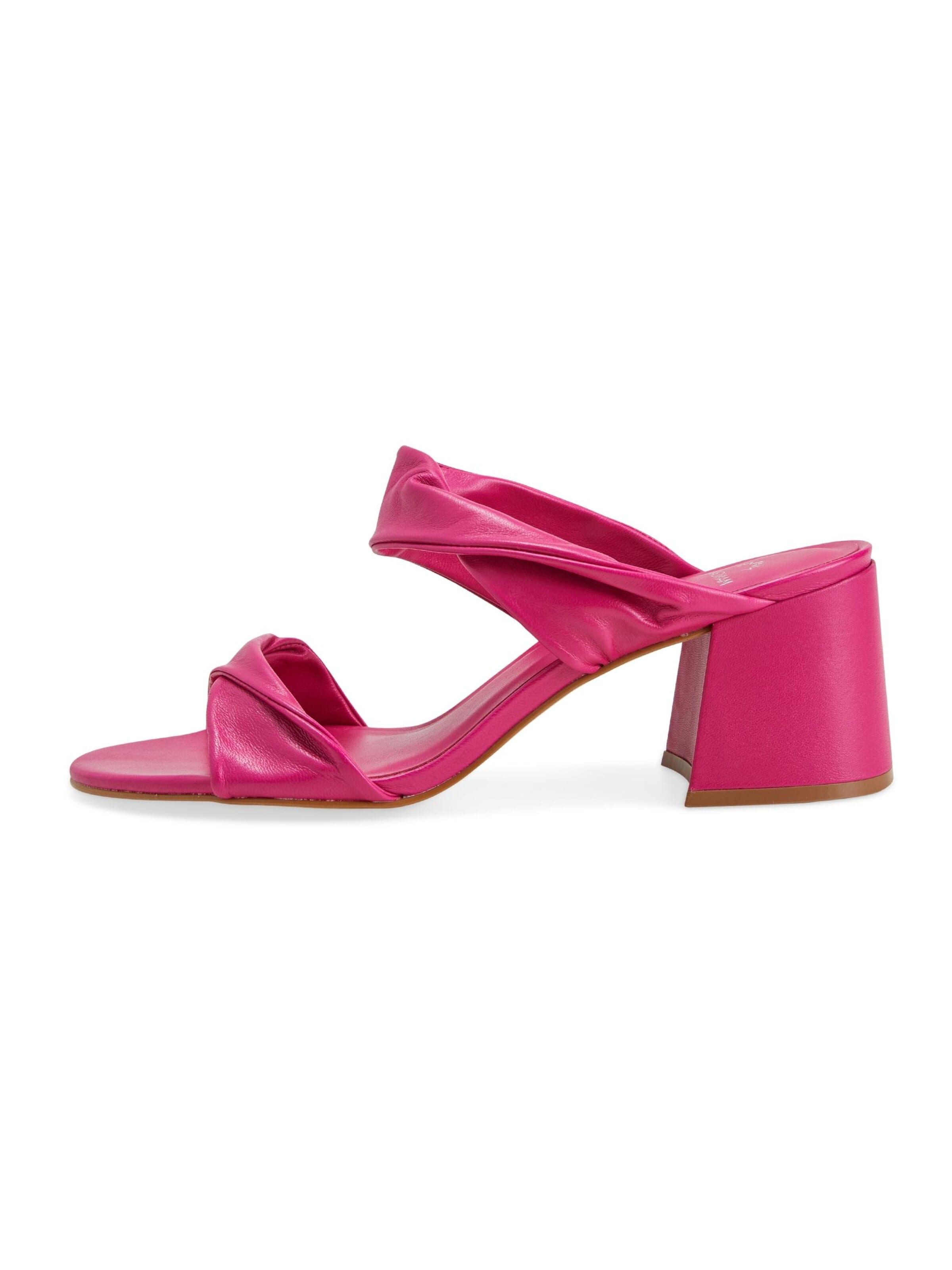 Mangara Atelier Mule 'Xaxim Damen Mules Ziegenleder Pink Blockabsatz 6,5 cm' in Pink: front